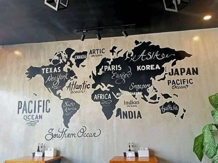 35. This Map At A Coffee Shop