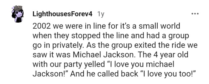 4. This Redditor says they met Michael Jackson