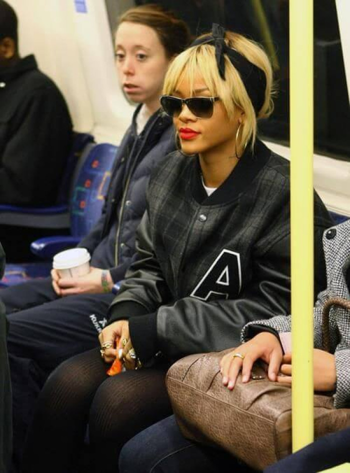 24. Rihanna sighted in a public transport