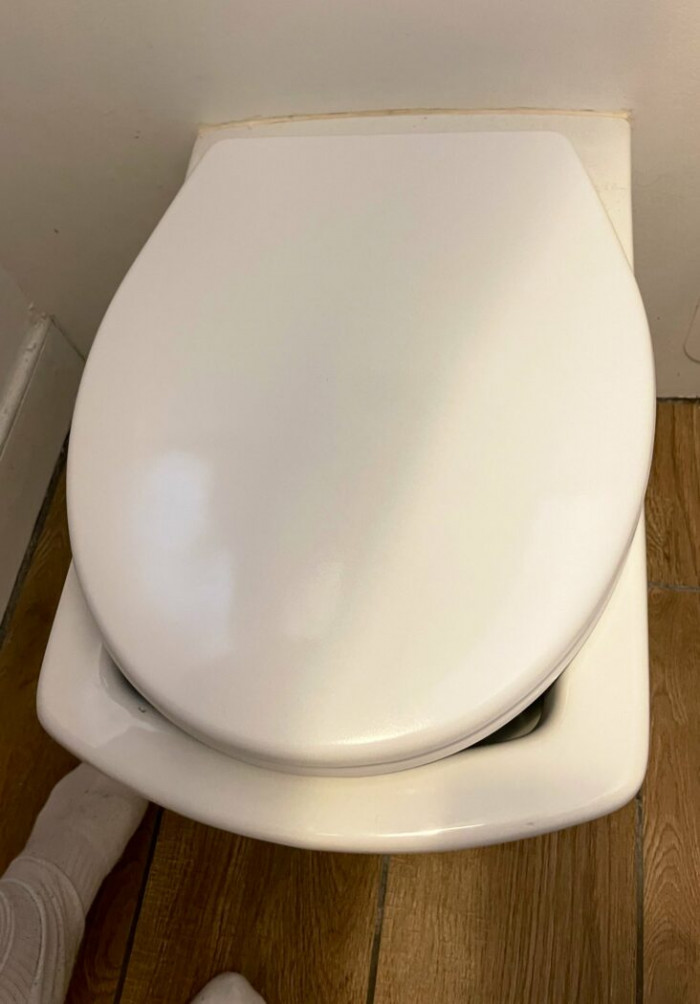 22. Our toilet seat broke so the landlady sent us a new one and ignored our request for it to be square