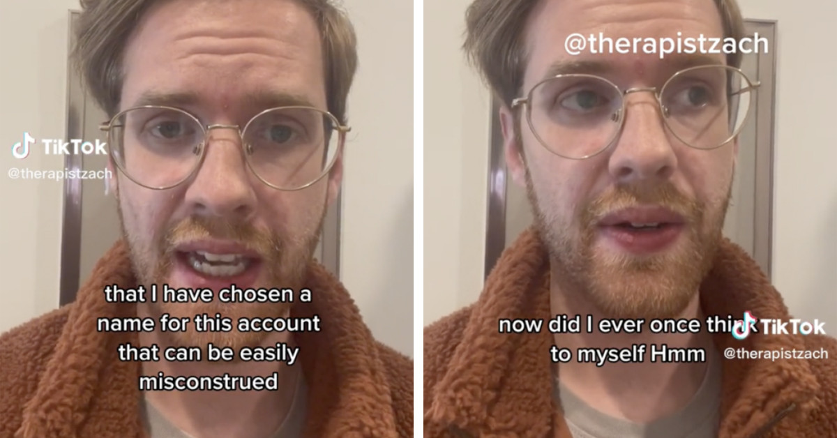 A TikTok Therapist Suddenly Realizes His Username Is Not Appropriate At All