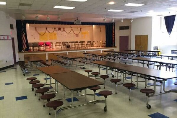 Anybody here whose school cafeteria had a stage?