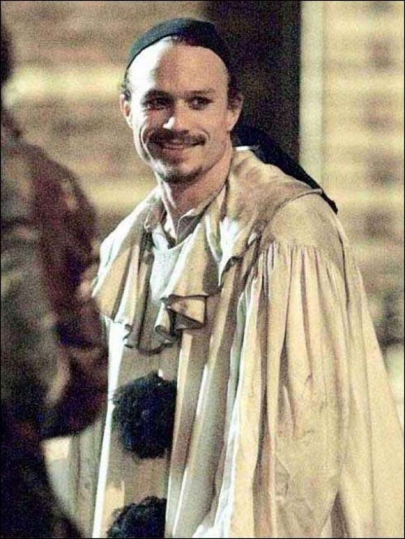 11. Heath Ledger's final grin on the set of ‘The Imaginarium of Doctor Parnassus.’  He died from a painkiller overdose shortly after.