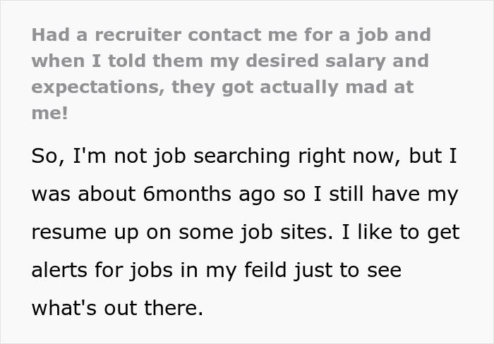 Her resume was still up on some websites because she went on a job search journey months ago, so recruiters were still able to see her details.