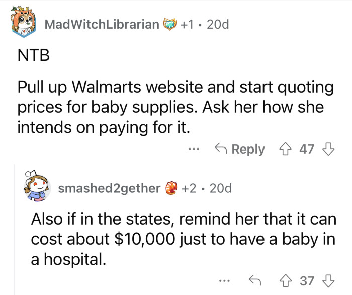 Anything baby-related costs a lot of money.