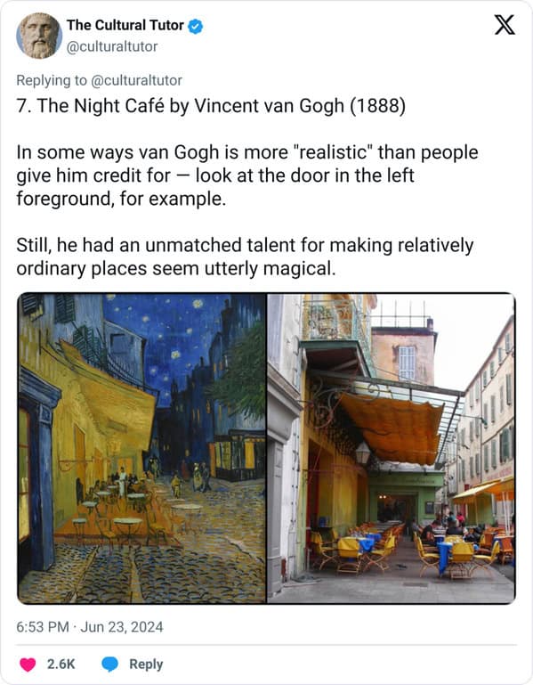 7. The Night Café by Vincent van Gogh