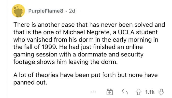 7. The disappearance of Michael Negrete, 1999