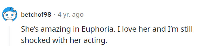 Zendaya's performance in Euphoria is nothing short of astonishing – she's left us all pleasantly stunned with her acting prowess.