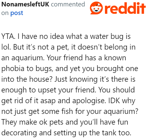 Some people have no idea what a giant water bug is.