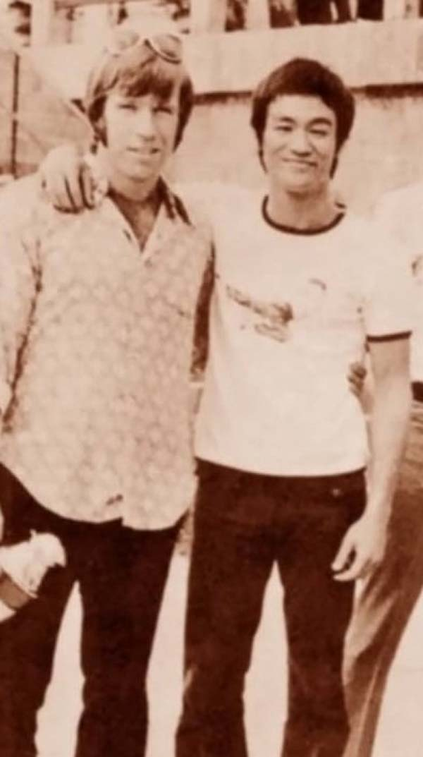 43. Chuck Norris and Bruce Lee.