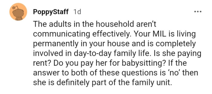 Does the OP pay hiss mother-in-law for babysitting his kids?
