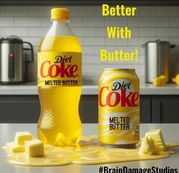 9. Melted butter in a diet coke? What if I want it chiiled?