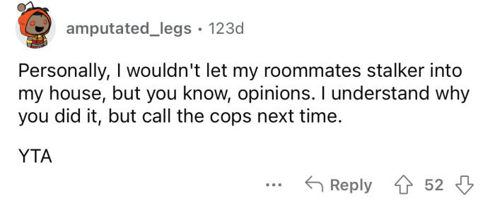 Redditor Asks If Shes An Ahole For Letting Her Roommates Drunk Ex Into Their Apartment To 