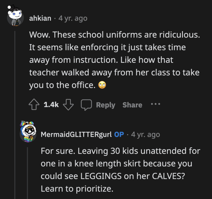 That teacher just wanted to flex her power. Wonder how she reacted when she found out what OP did.