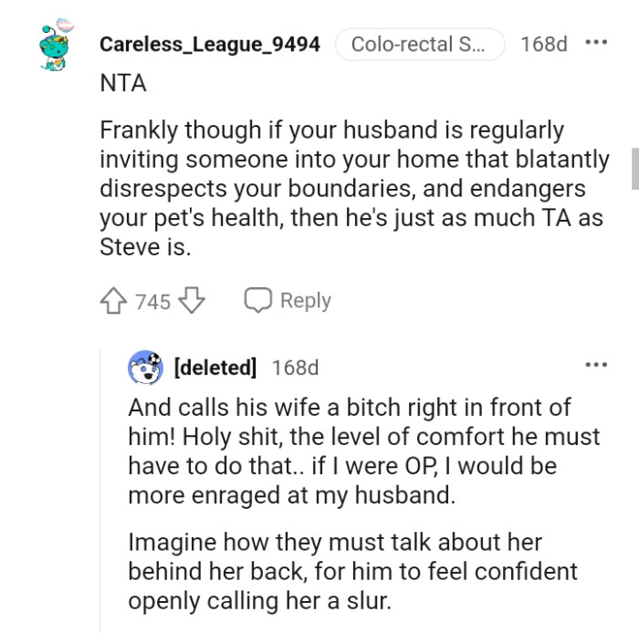 OP's husband is as much of an AH as his friend