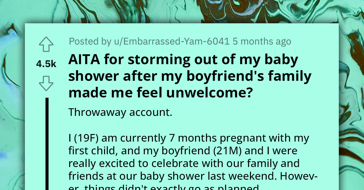 Pregnant Teen Storms Out Of Her Own Baby Shower After Boyfriend's