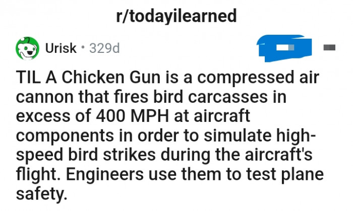 Redditor u/Urisk has shared an interesting piece of information with the TodayILearned subreddit community