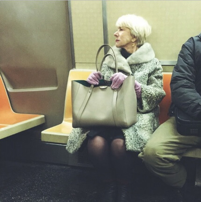 13. Helen Mirren sighted in a public transport