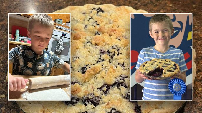 When he’s not baking, Allen is an energetic, adventurous seven-year-old who enjoys kayaking, fishing, soccer, and riding his bike.