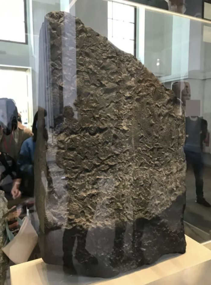 The back of the Rosetta Stone