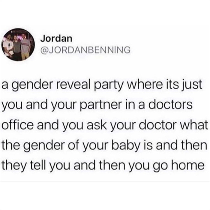 28. A gender reveal party