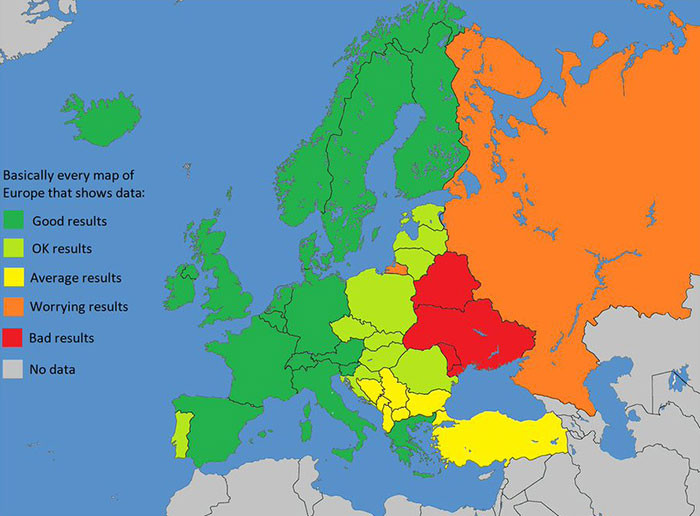 17. Essentially, a comprehensive geographical representation of Europe's data.
