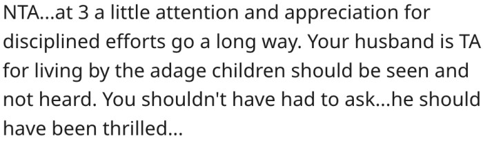 12. Her husband is following an outdated principle.