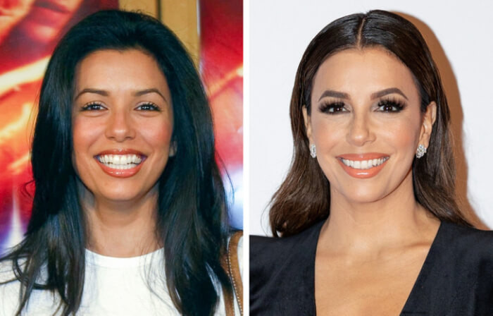 7. Eva Longoria (2003 vs 2021)