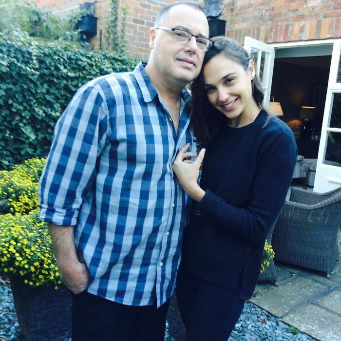 15. Gal Gadot With Her Father Michael Gadot