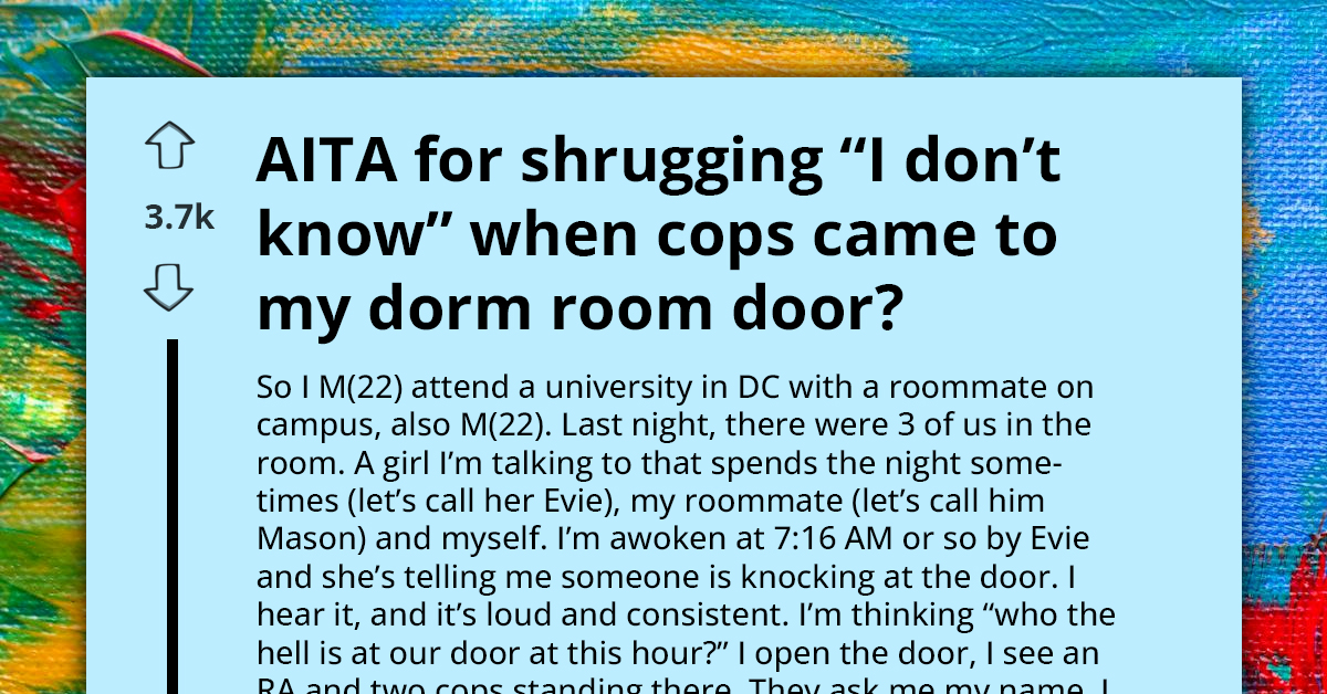 Surprised Student's Reaction To Police At Door Results In Snitch Accusation