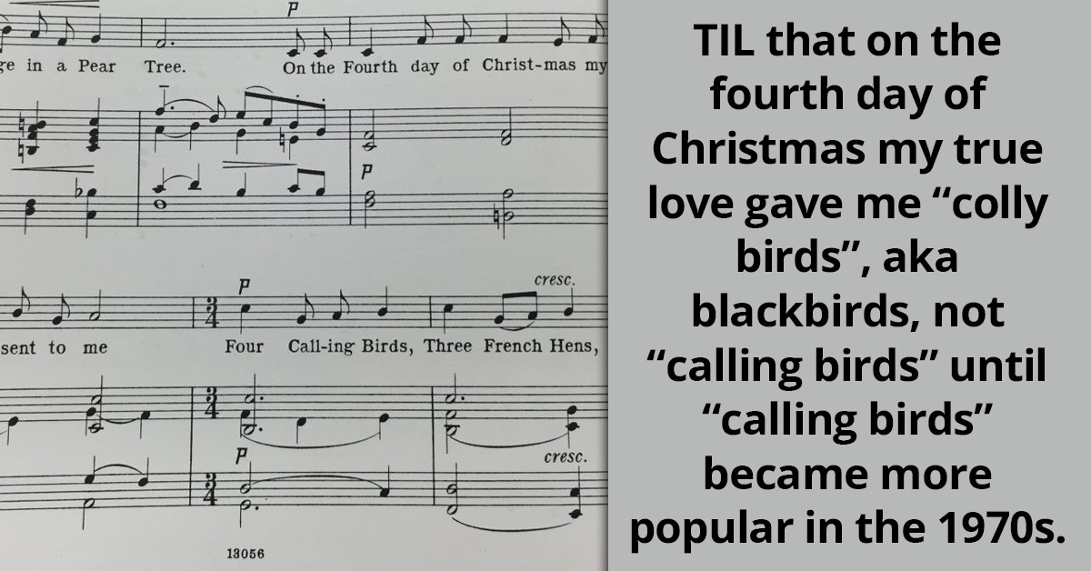 Is It “Four Calling Birds” or “Four Colly Birds”? The “Twelve Days Of Christmas” Learning Takes Place Amongst Redditors