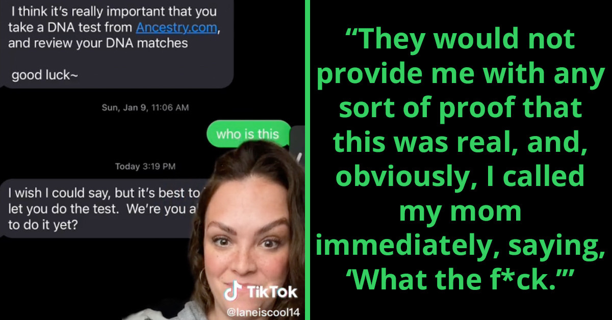 TikToker Gets A Message To Do A DNA Test, And It Changes Her Life Completely