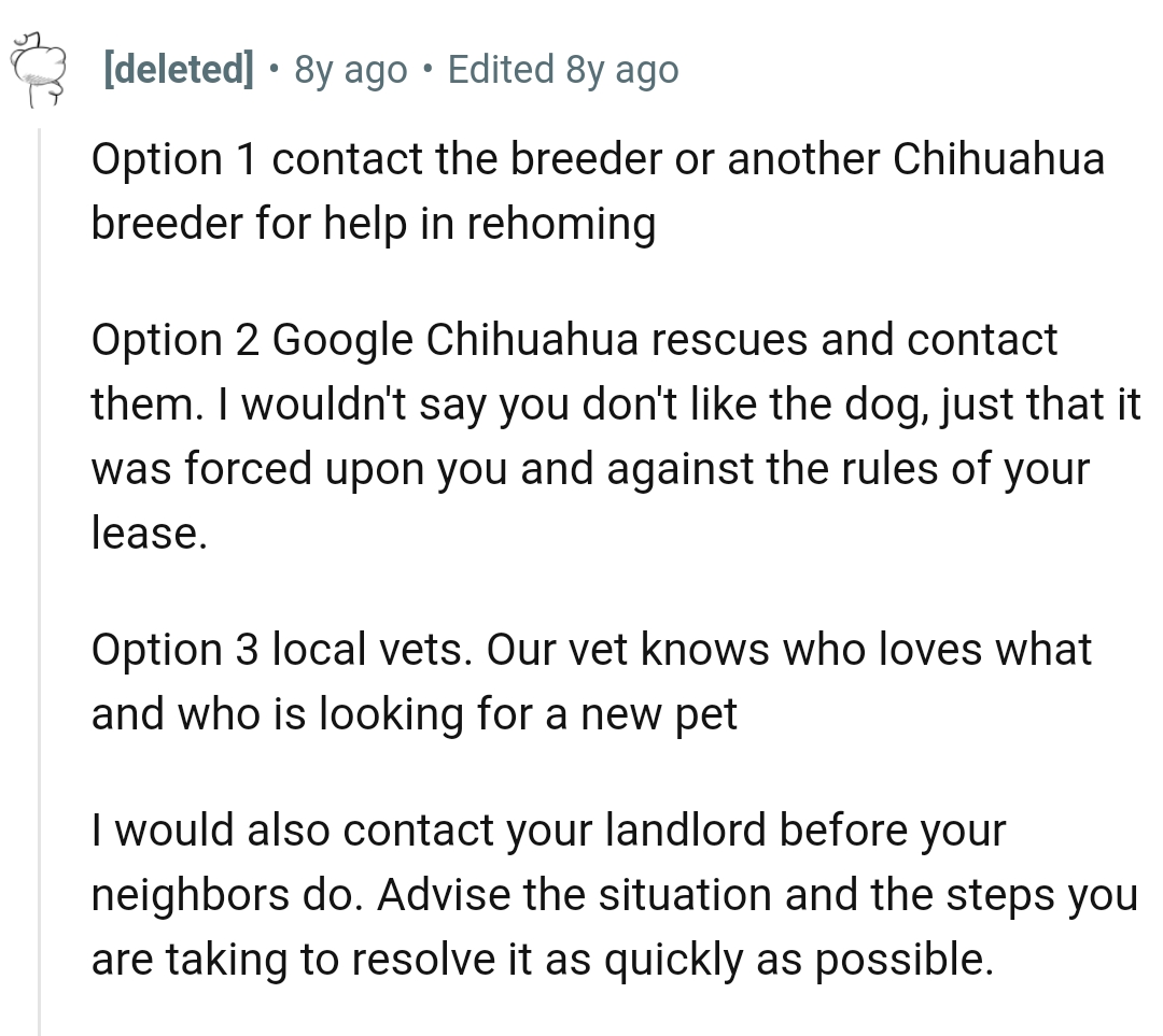 The OP should contact the landlord first