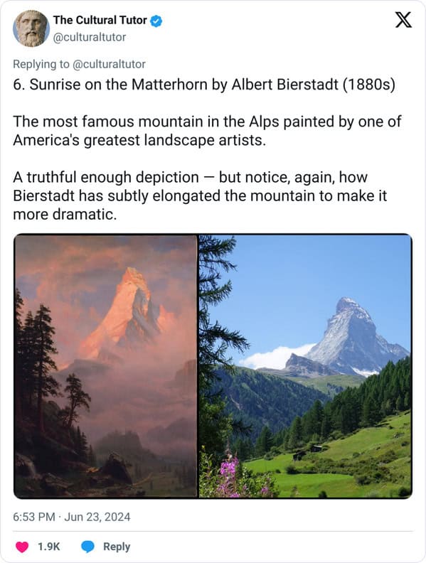 6. Sunrise on the Matterhorn by Albert Bierstadt