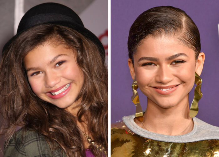 6. Zendaya (2010 vs 2021)