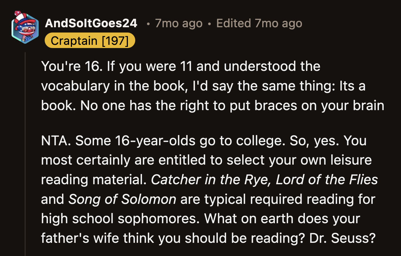 The irony is even Dr. Seuss's books are now banned reading material according to some people.