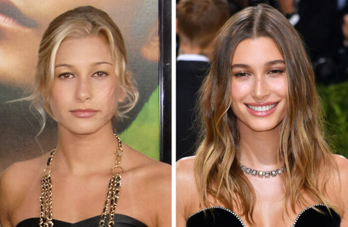 14. Hailey Rhode Baldwin Bieber (2010 vs 2021)