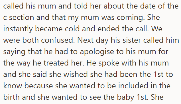 But when MIL found out the OP's mother would go to them, she got offended and felt excluded:
