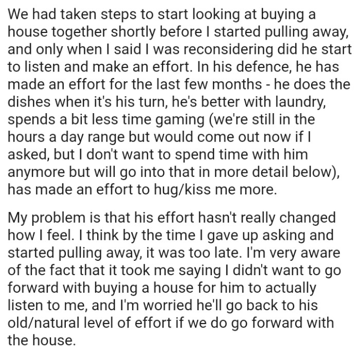 The OP doesn't want to spend time with her fiance anymore