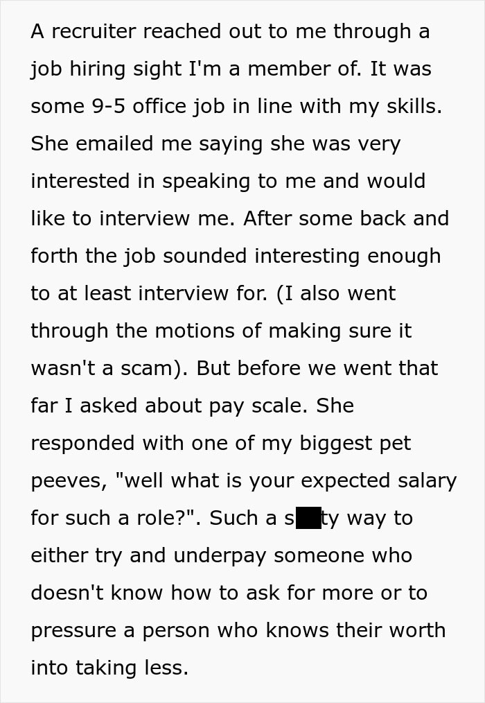 So when a recruiter contacted her for a 9-5 office job, she got interested enough to agree for an interview. However, things went down the drain when the recruiter asked her about her expected salary.