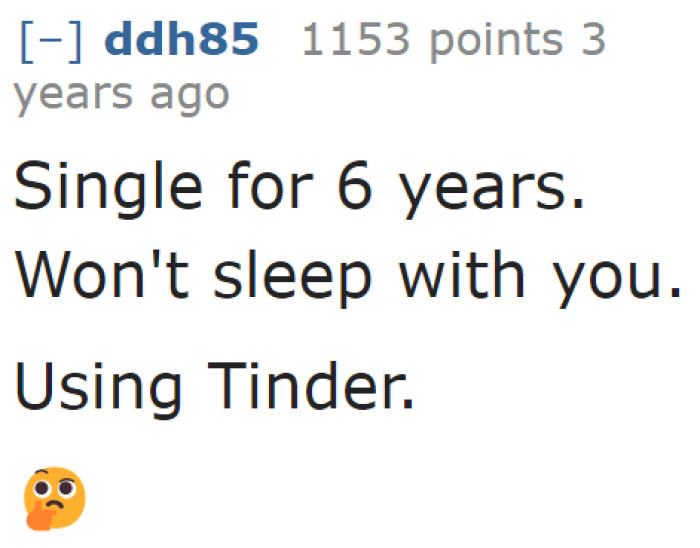 Is she even aware what this dating app is for?