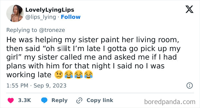 13. Helping her sister paint exposed his hidden “plans” for the night.