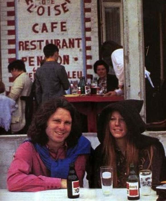 21. Jim Morrison captured in Saint-Leu-d'Esserent with his girlfriend, five days before his tragic end.