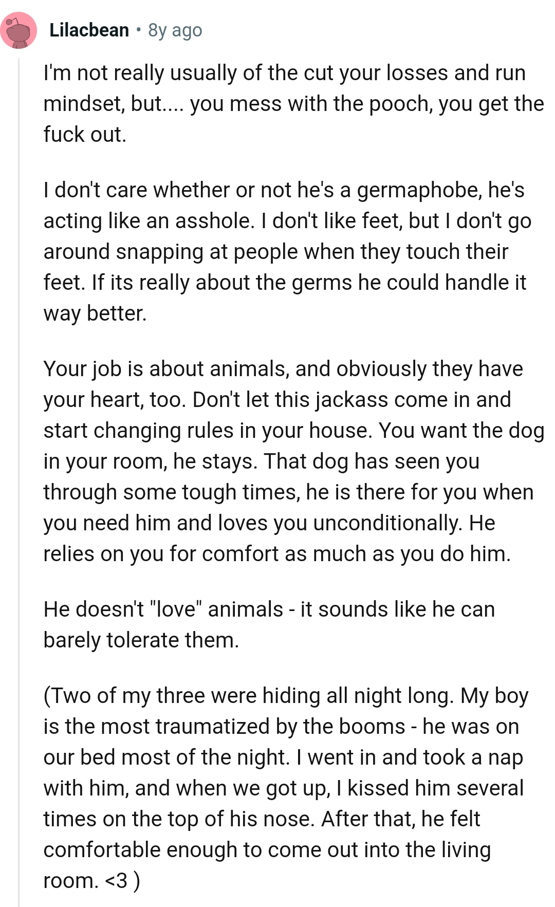 OP's job is about animals