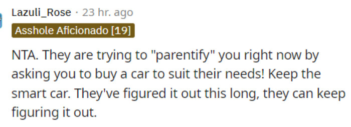 They are trying to parentify him and  again, this happens with so many older siblings all the time and it's just sad. He shouldn't be put in this position at all.