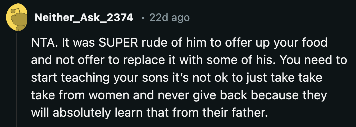 OP should talk to her kids and explain why they shouldn't follow their dad's example.