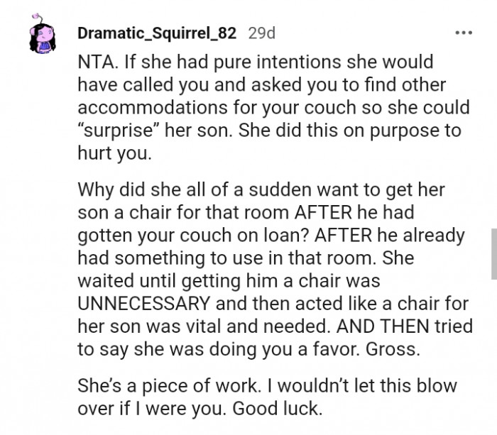 Redditor Leaves A Couch At Their Dad's House, Stepmom Sells It