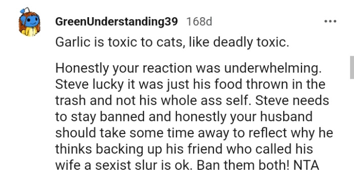 Garlic is toxic to cats