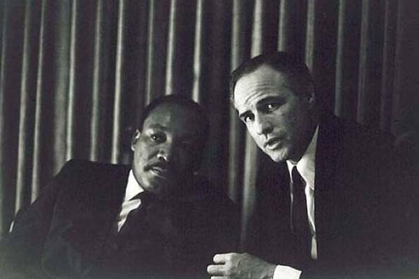 14. MLK Jr. and Marlon Brando.