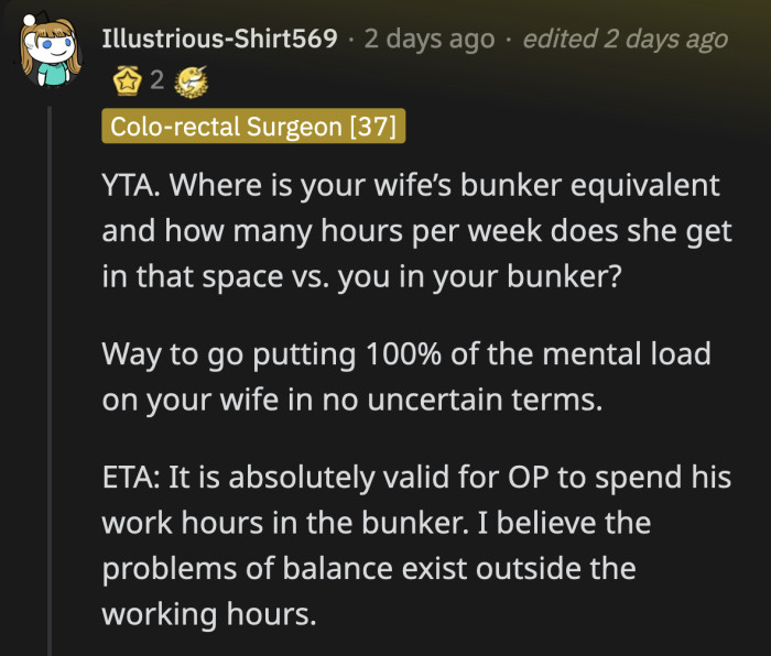 Commenters wasted no time explaining to OP why his wife is so frustrated